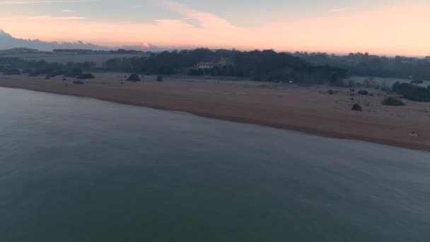 Luchtfoto Van Walmer Castle Kent Engeland Brede Luchtaanval Vanuit Zee — Stockvideo