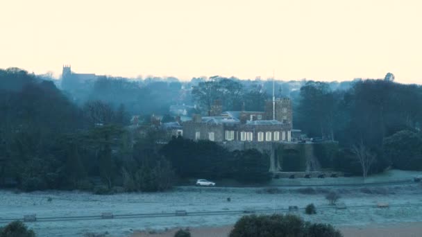 Vista Aérea Del Castillo Walmer Kent Inglaterra Aumento Poi Del — Vídeos de Stock