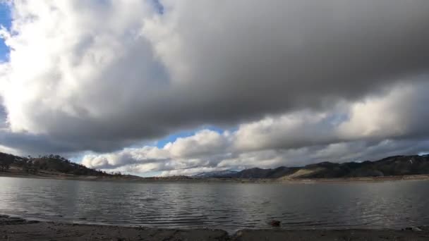 Storm Clouds Passing Lake Tehachapi California — Stock Video