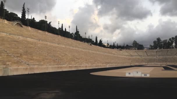 Old Stadium Kallimarmaro Used First Modern Olympic Games Athens Greece — Vídeo de Stock