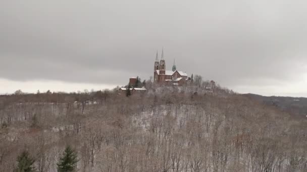 Cinematic Aerial View Historic Holy Hill — Video