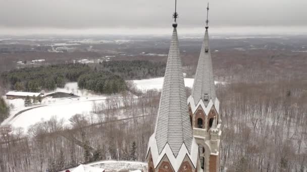 Cinematic Aerial View Historic Holy Hill — Video