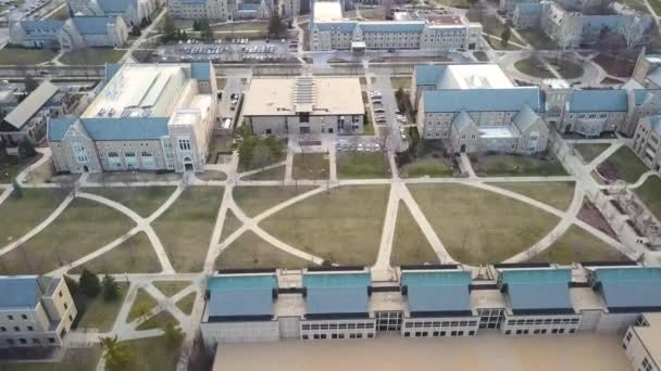 4K电影航空学 印第安纳州圣母院 — 图库视频影像