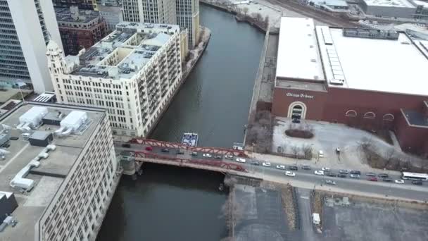 Cinematic Aerial Footage Chicago Illinois Usa — Wideo stockowe