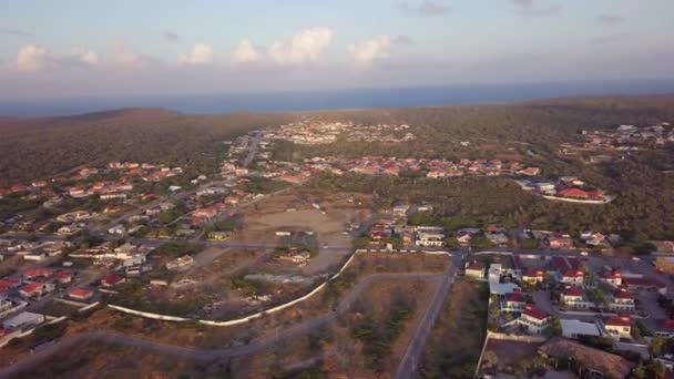 Cars Driving Road Northern Aruba Caribbean Sea Background — Stok video