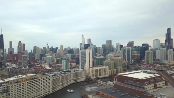 Cinematic Aerial Footage Chicago Illinois Usa — Wideo stockowe
