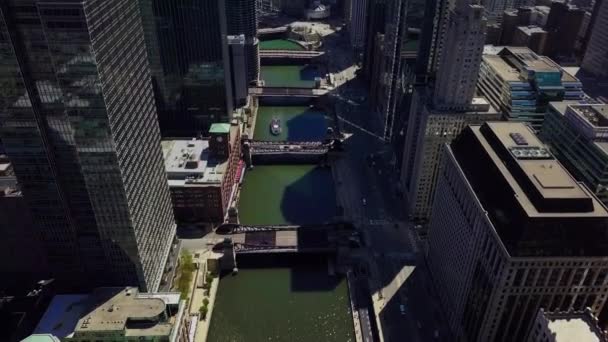 Cinematic Aerial Footage Chicago Illinois Usa — Stockvideo