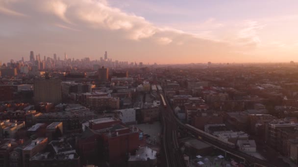 Cinematic Aerial Footage Chicago Illinois Usa — Stock video