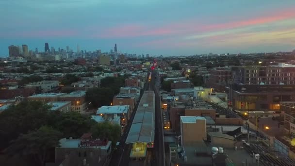 Cinematic Aerial Footage Chicago Illinois Usa — ストック動画