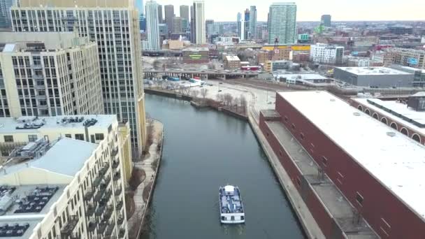 Cinematic Aerial Footage Chicago Illinois Usa — Video