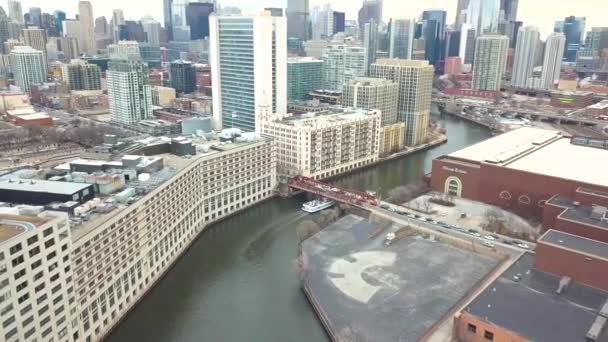 Cinematic Aerial Footage Chicago Illinois Usa — Stock videók