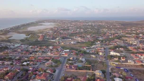 Βόρειο Άκρο Του Νησιού Της Αρούμπα Στην Καραϊβική Θάλασσα Αεροφωτογραφία — Αρχείο Βίντεο