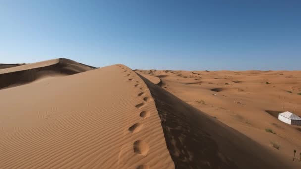 Camp Sand Dunes Merzouga Morocco — Stockvideo