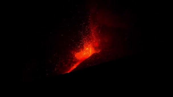 Etna Lava Uitbarsting 2012 — Stockvideo