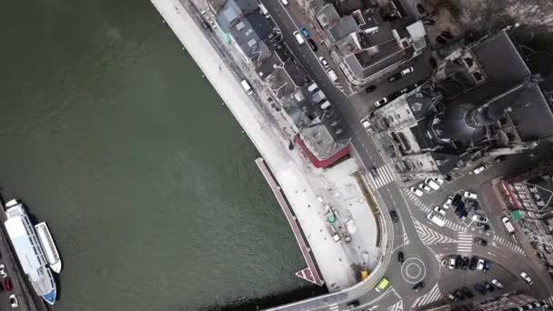 Drone Aérien Dinant Une Ville Belge Pittoresque — Video