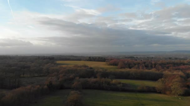 Aerial Footage Beautiful British Countryside Kent Also Called Garden England — Stock videók