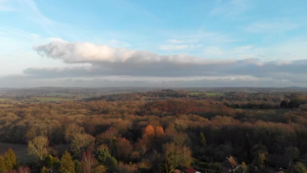 Aerial Footage Beautiful British Countryside Kent Also Called Garden England — Vídeo de stock