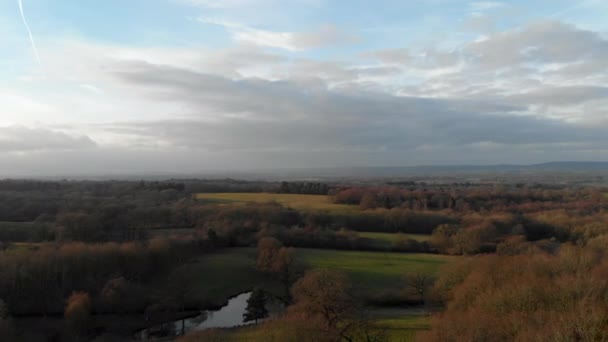 Aerial Footage Beautiful British Countryside Kent Also Called Garden England — Stock videók