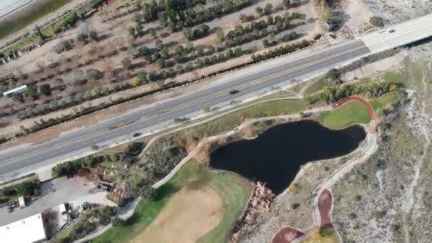 Imágenes Drones Campo Golf Valle San Fernando Incluye Vistas Autopista — Vídeo de stock