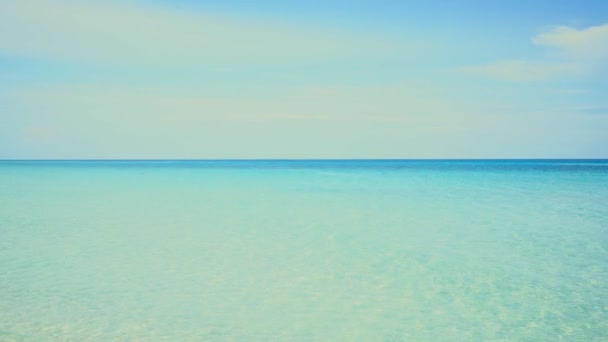 Beautiful Panorama Caribbean Sea Video Shot Sea Sunny Day — Vídeos de Stock