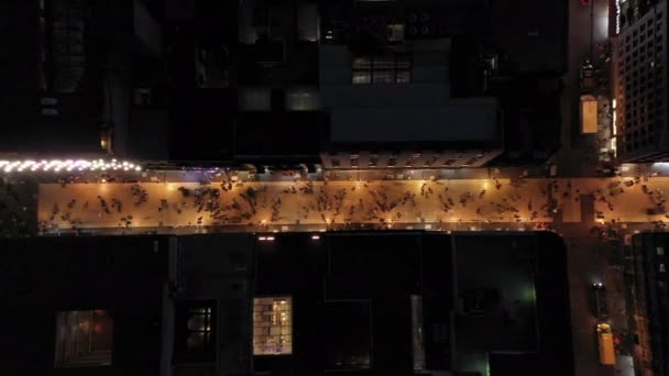 Mexico City Madero Pedestrian Street Night People Walking Doing Christmas — 비디오
