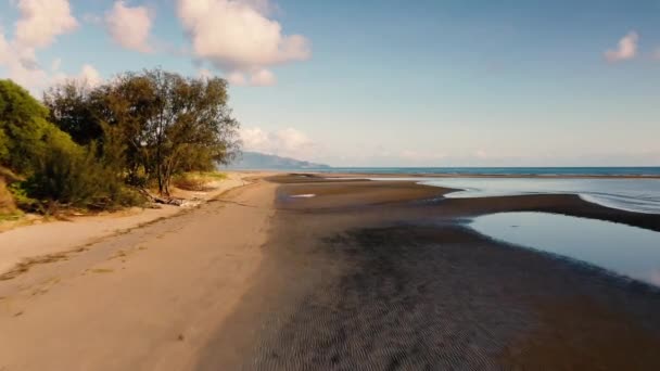 Flying North Queensland Beach — стоковое видео