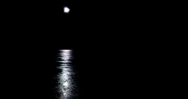 Aérea Luna Llena Luz Luna Brillan Con Reflejo Reflejado Hielo — Vídeos de Stock