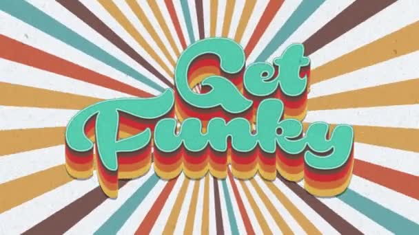 Get Funky Retro Animated Text — стоковое видео