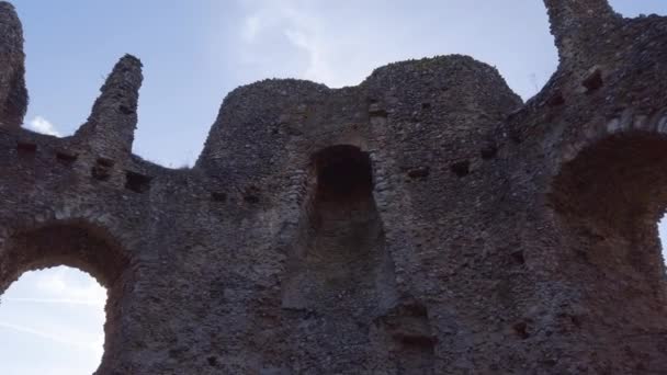 Slow Pan Castle Ruins — Stockvideo