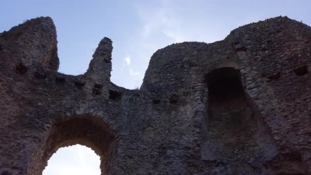Medieval Castle Ruins Footage — Stock Video