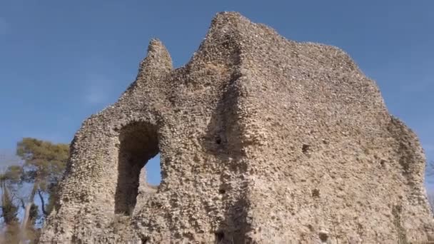 Middeleeuwse Kasteelruïnes Beeldmateriaal — Stockvideo