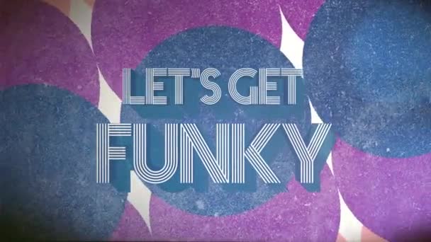 Let Get Funky Retro Animierter Text — Stockvideo