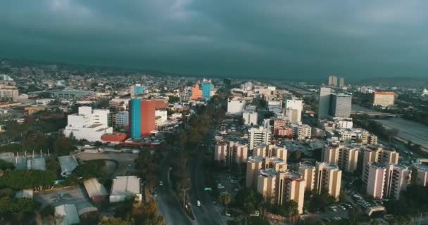 Aerial Shot Tijuana City Morning — ストック動画