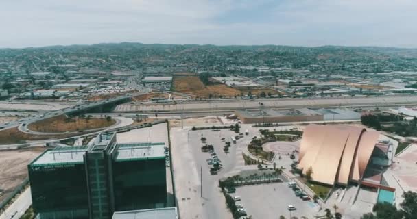 Aerial Shot Tijuana City Going Freeway Cars — Stock video