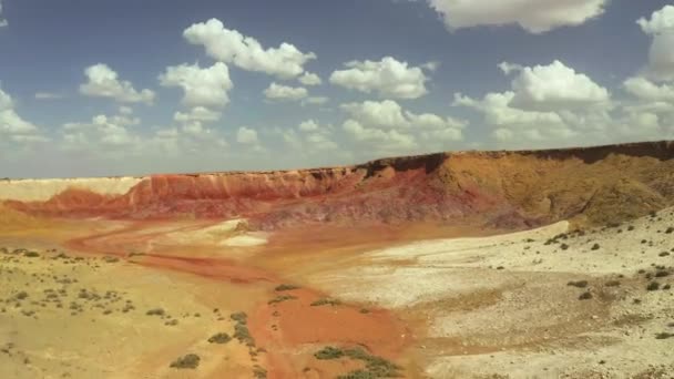 Ochre Pits Central Australia Drone Footage — Stock Video