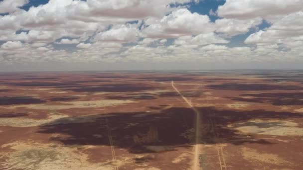 Υπέρπτωση Πάνω Από Birdsville Track Νότια Αυστραλία — Αρχείο Βίντεο