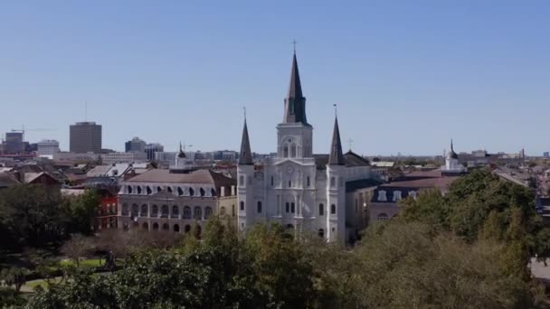 Catedral Louis Nova Orleans Louisiana — Vídeo de Stock