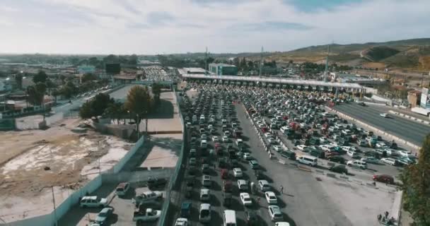 Aerial Shot Border Crossing Mexico United States America Tijuana — Vídeos de Stock