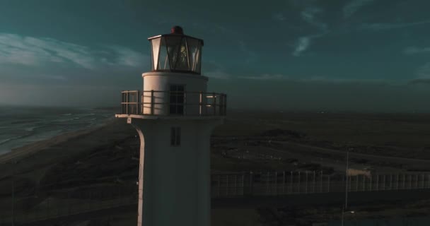 Aerial Shot Lighthouse Beach Tijuana Wall Border Tijuana San Diego — Stock video