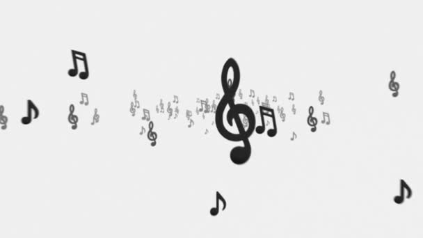 Traveling Field Musical Notes Concept — ストック動画