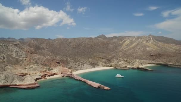 Aerial Shot Small Bay Punta Colorada Baja California Sur — Vídeo de stock