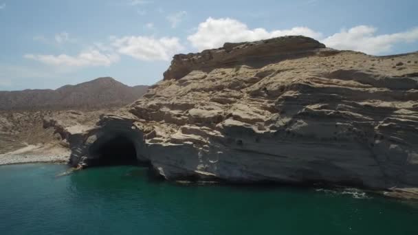 Aerial Shot Rock Formations Punta Colorada Baja California Sur — Wideo stockowe