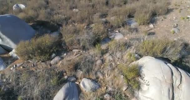 Aerial Shot Hill Big Rocks Valle Guadalupe — Vídeos de Stock