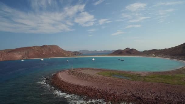 Aerial Shot San Francisquito Island Baja California Sur — Stock Video