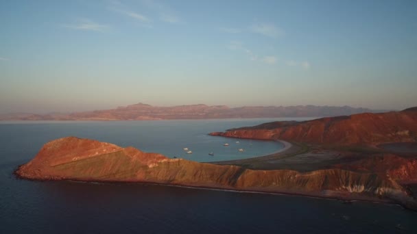 Superbe Vue Aérienne Île San Francisquito Lever Soleil — Video