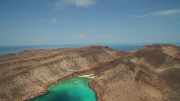 Aerial Shot Stunning Partida Island Archipielago Espritu Santo National Park — Stock Video