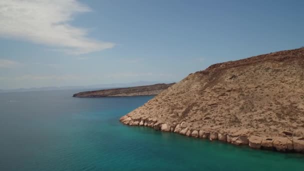 Luchtopname Van Partida Island Archipel Espritu Santo National Park Baja — Stockvideo