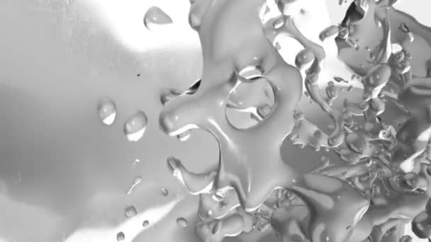 Абстрактная Концепция Жидкого Белого Цвета — стоковое видео