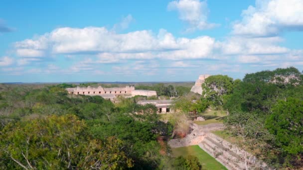 Uxmal Yucatan Timelapse Observatory Jungle — Stock video