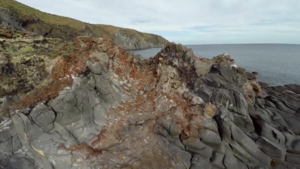 Aerial Shot Rock Formations Isla Coronado Loreto Bay National Marine — Stock Video